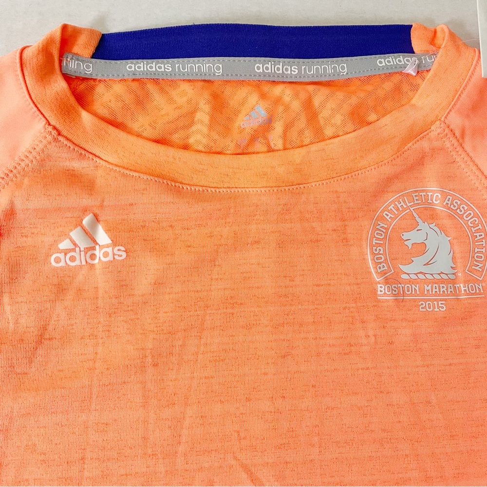 🆕Adidas Running Athlethic Gym Shirt Orange T-shirt Size S